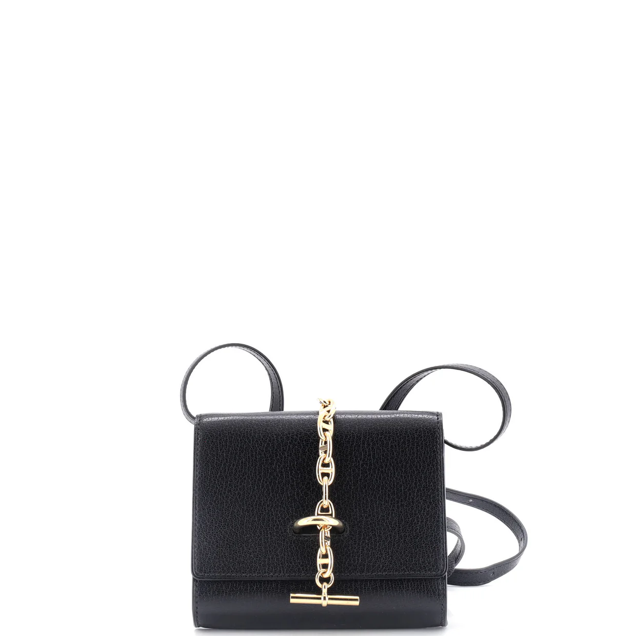 Chaine d'Ancre Compact Wallet on Strap Chevre Mysore - Deep Luxury