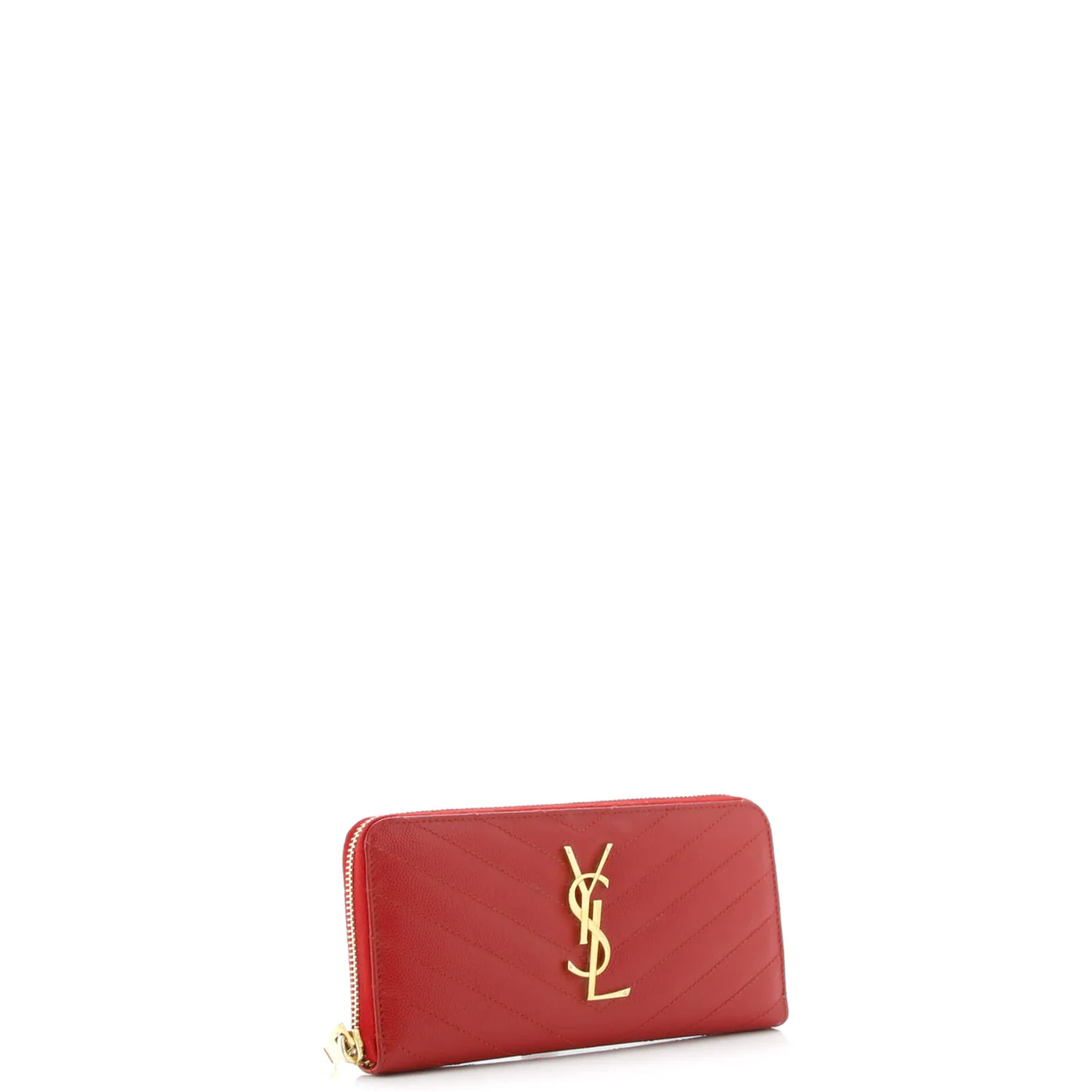 Classic Monogram Zip Around Wallet Matelasse Chevron Leather - Deep Luxury