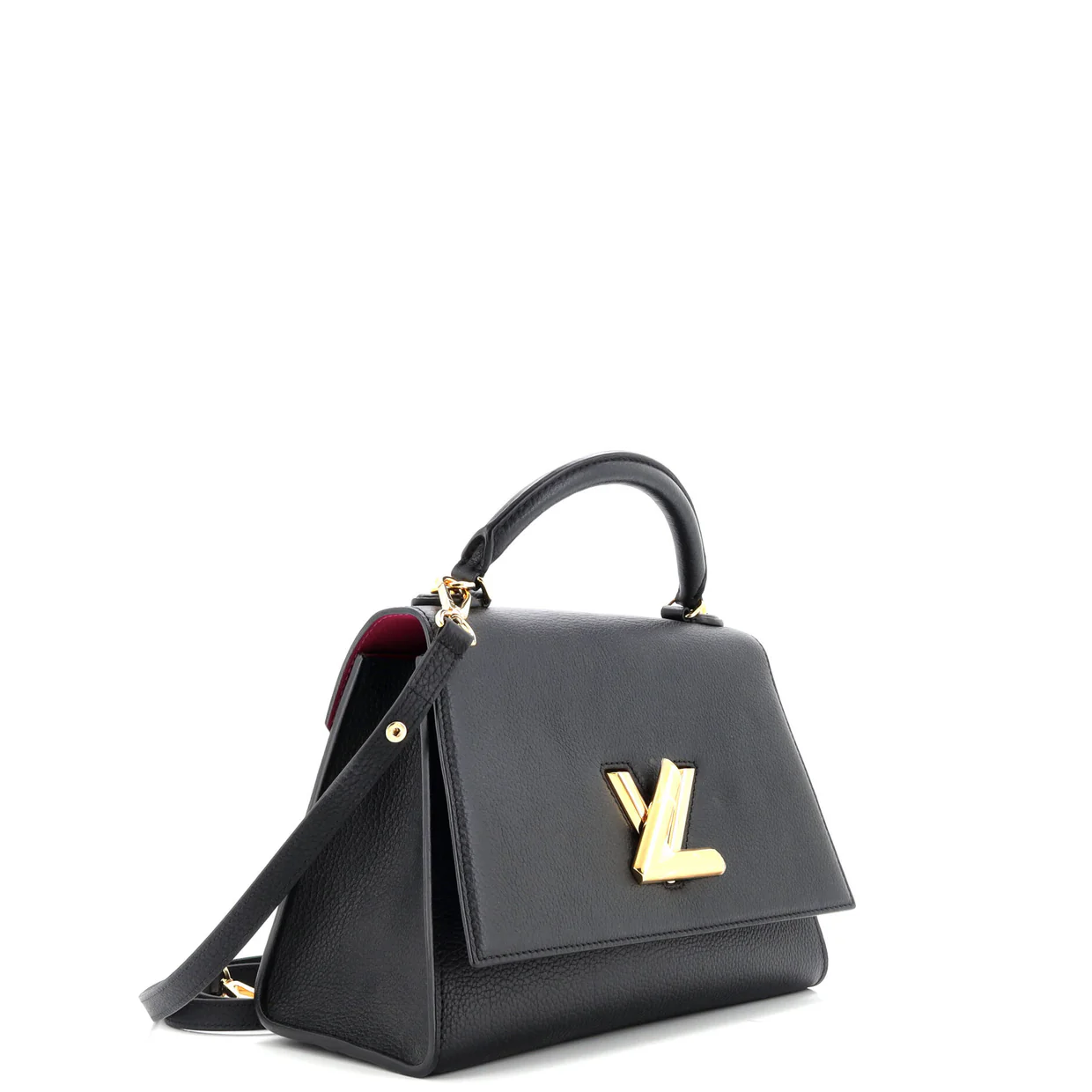 Twist One Handle Bag Taurillon Leather MM - Deep Luxury