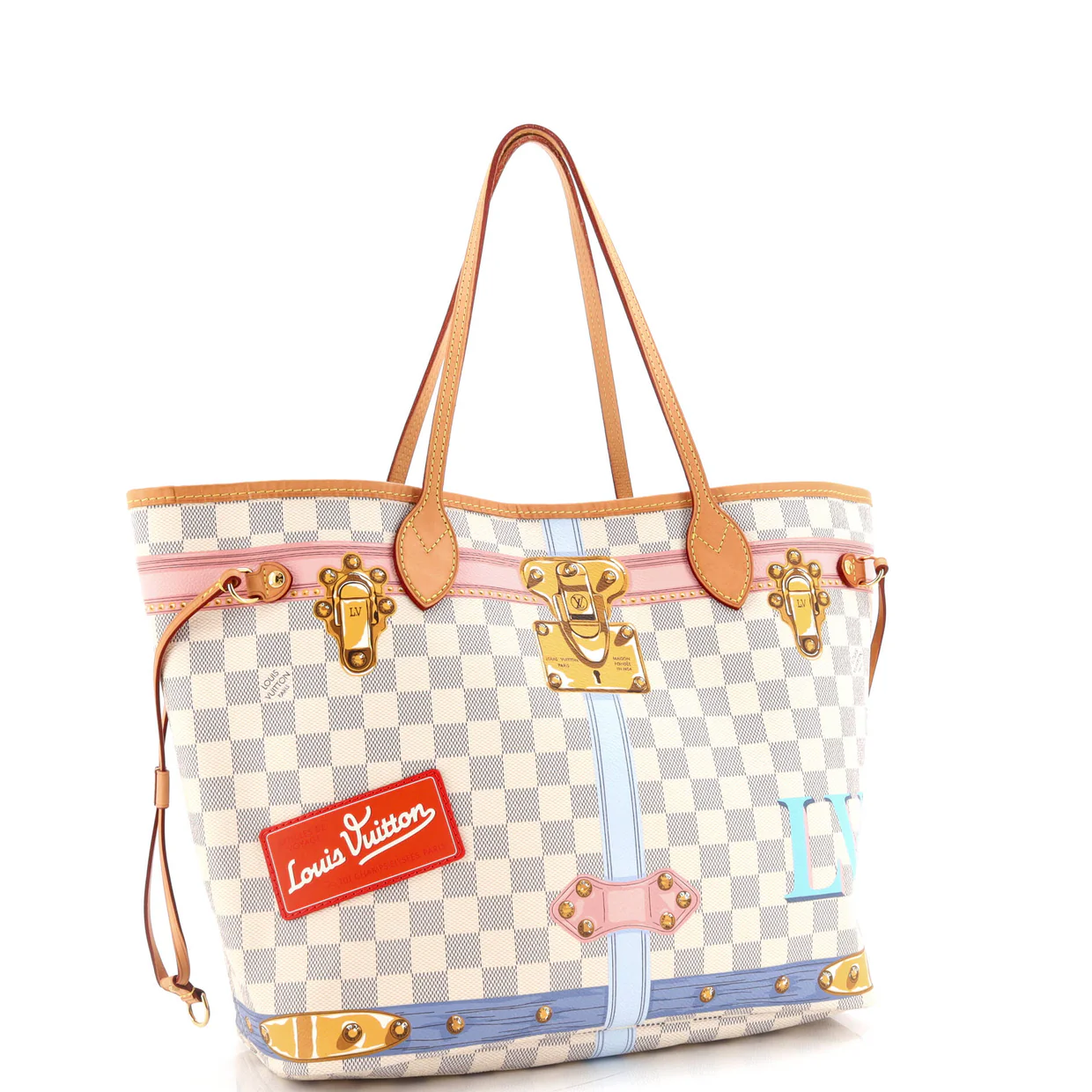 Neverfull NM Tote Limited Edition Damier Summer Trunks MM - Deep Luxury