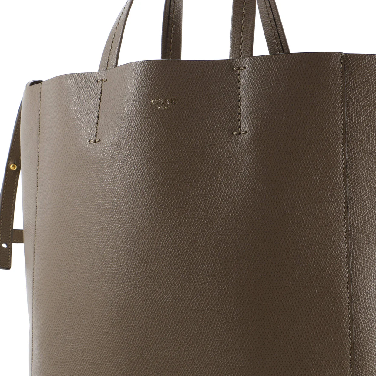 Vertical Cabas Tote Grained Calfskin Small - Deep Luxury
