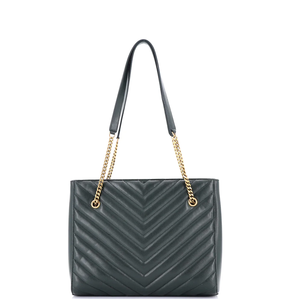 Tribeca Shopping Tote Matelasse Chevron Leather Medium - Deep Luxury