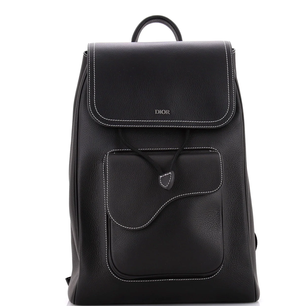 Saddle Single Pocket Backpack Leather Large - Deep Luxury