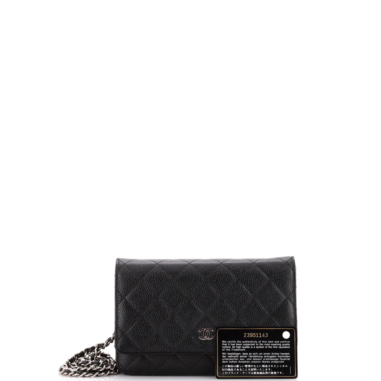 Wallet on Chain Quilted Caviar - Deep Luxury