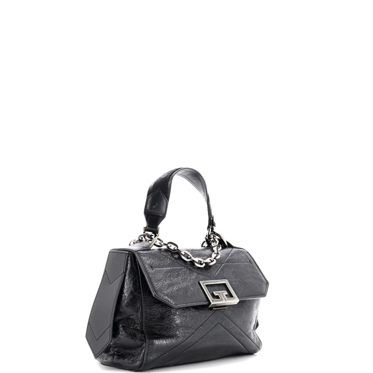 ID Flap Bag Crinkled Glazed Leather Small - Deep Luxury