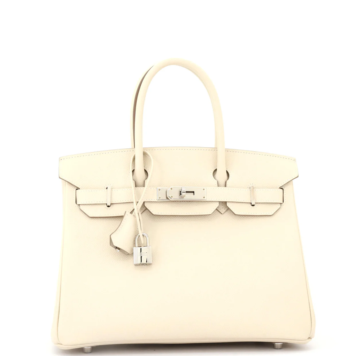 Birkin Handbag Light Epsom with Palladium Hardware 30 - Deep Luxury