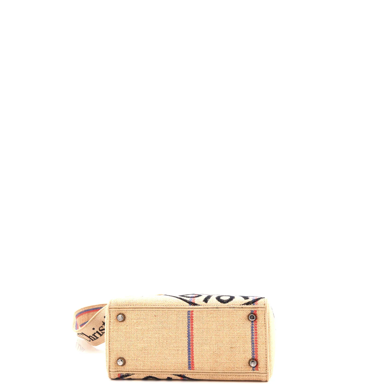 Lady D-Lite Bag Cannage Embroidered Raffia Medium - Deep Luxury