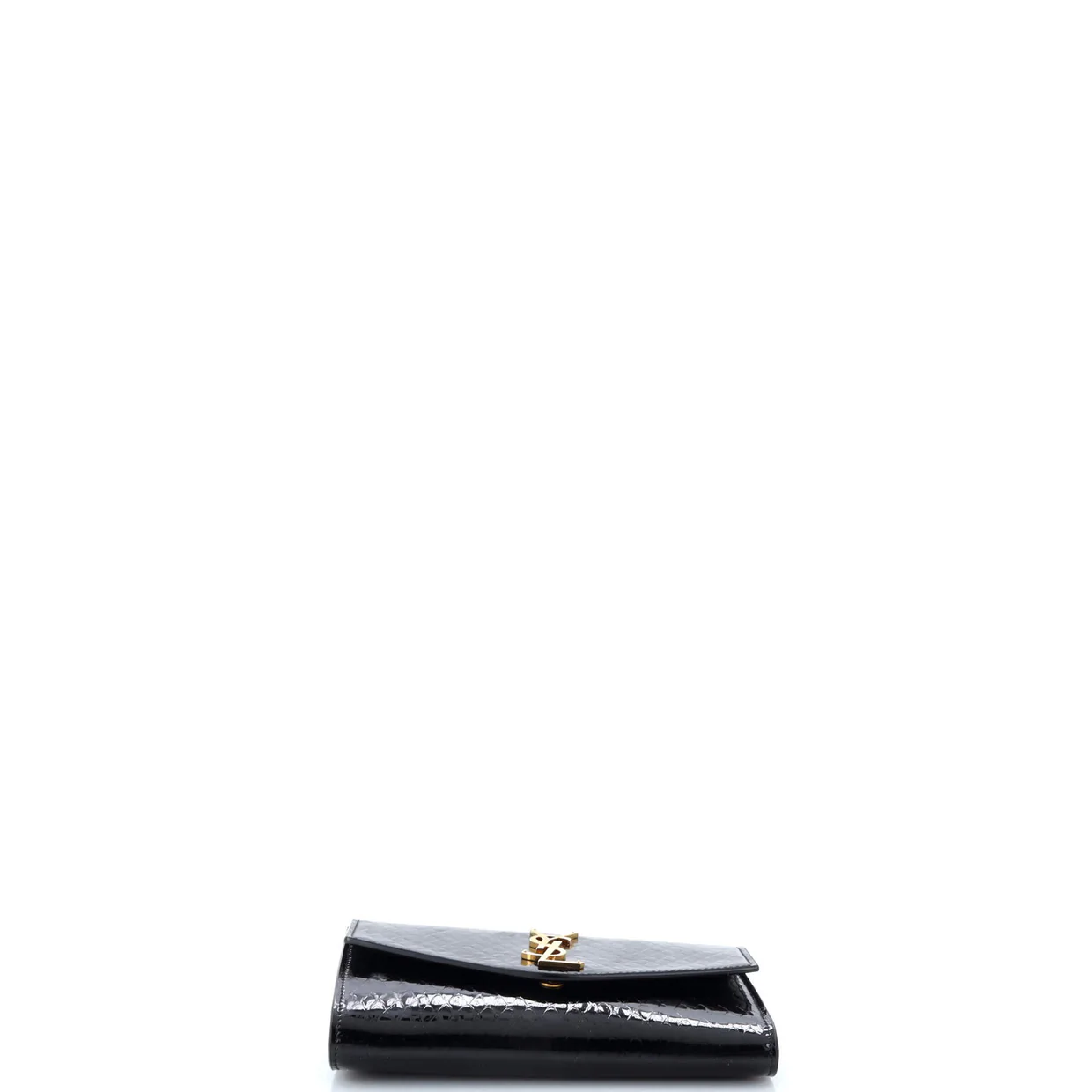 Uptown Chain Wallet Crocodile Embossed Leather - Deep Luxury