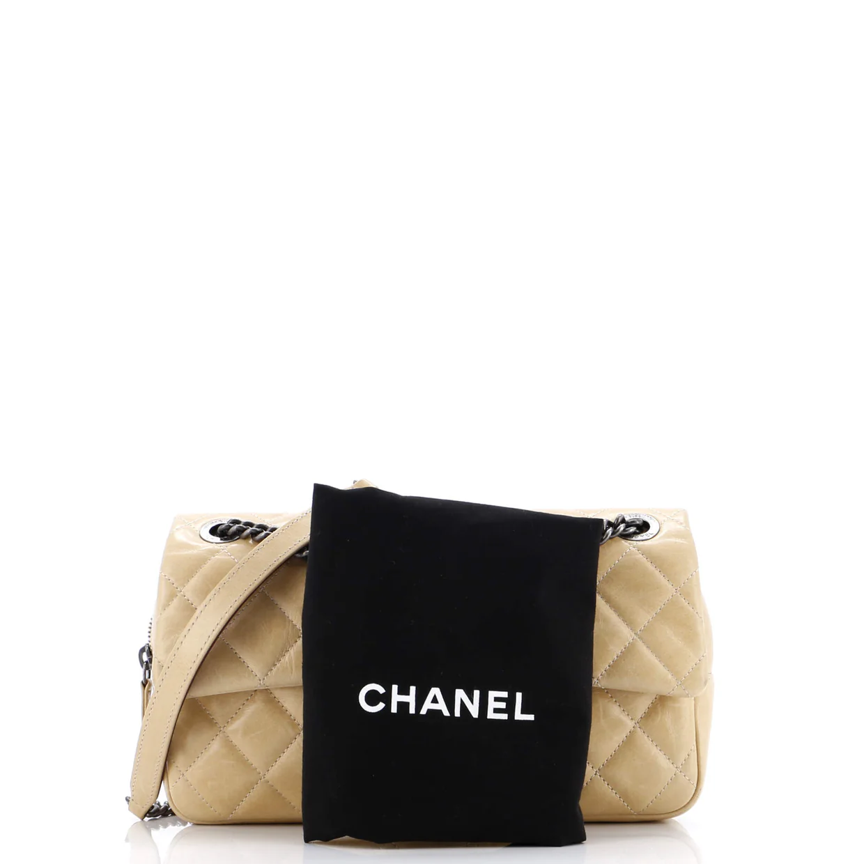 Duo Color Flap Bag Quilted Glazed Calfskin Medium - Deep Luxury