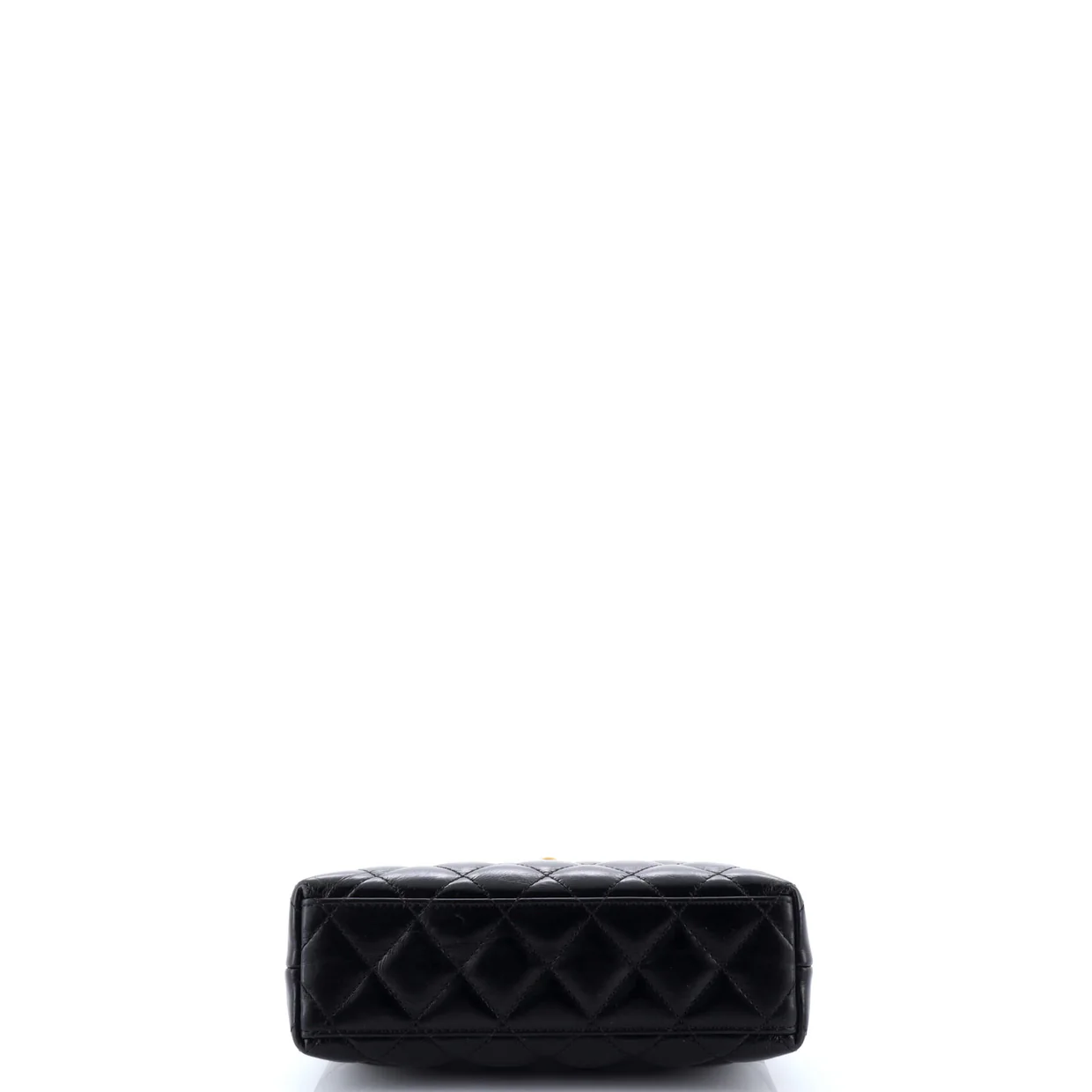 Kelly Top Handle Shopping Bag Quilted Shiny Aged Calfskin Mini - Deep Luxury