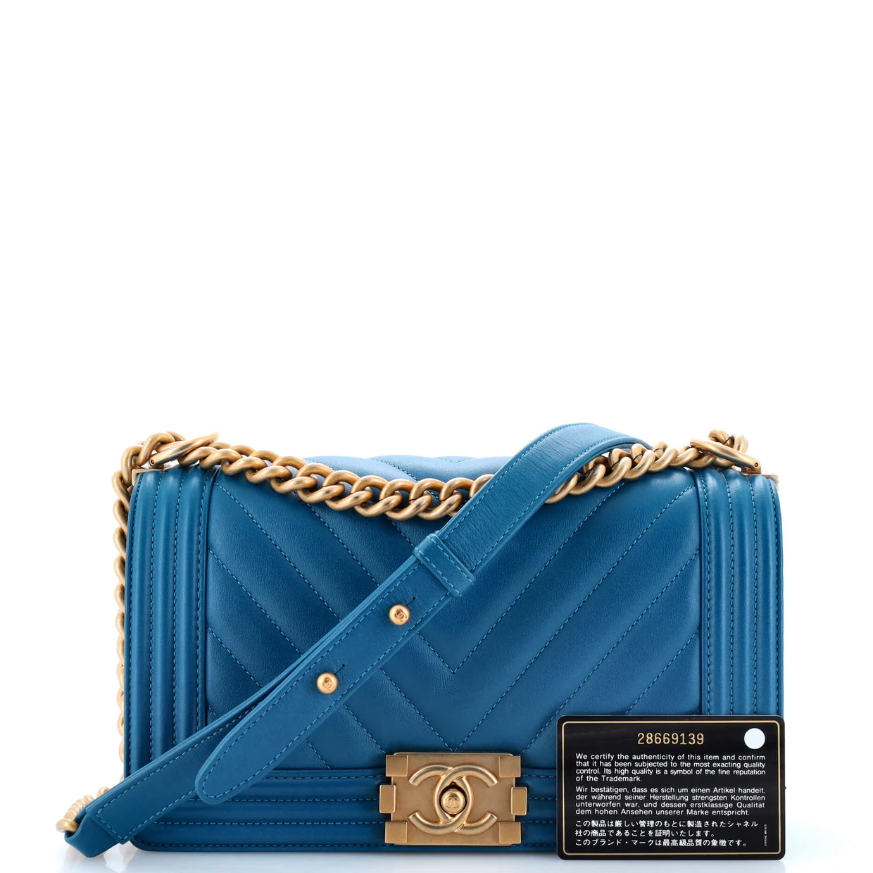 Boy Flap Bag Chevron Lambskin Old Medium - Deep Luxury