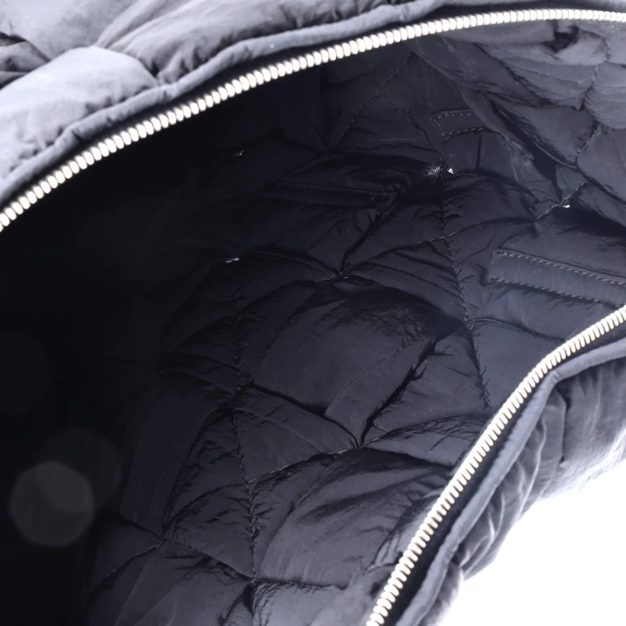 Fold-top Padded Backpack Intrecciato Nylon - Deep Luxury