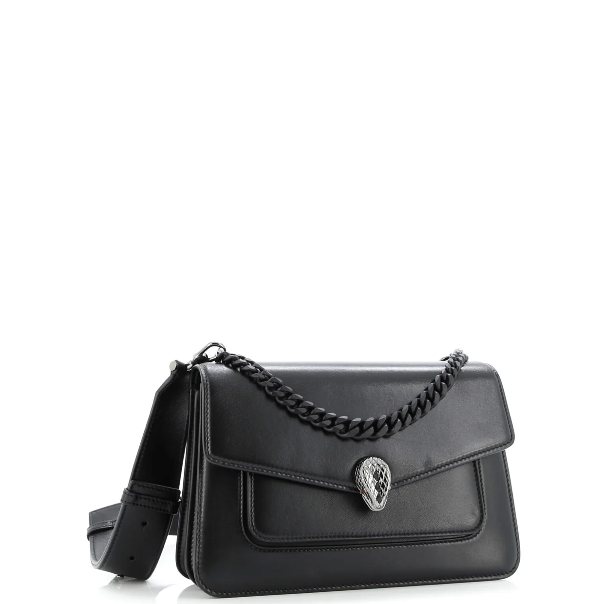 Serpenti Forever Maxi Chain Crossbody Bag Leather Medium - Deep Luxury