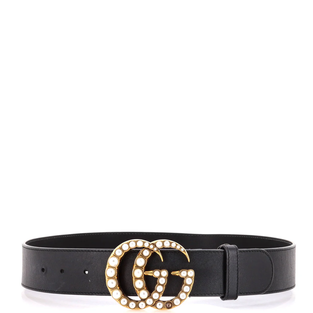 Pearly GG Marmont Belt Leather Wide 75 - Deep Luxury