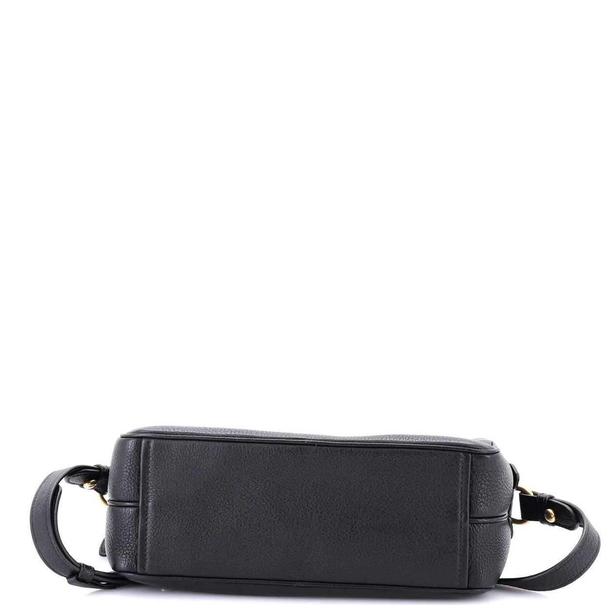 Double Zip Camera Bag Vitello Phenix Medium - Deep Luxury
