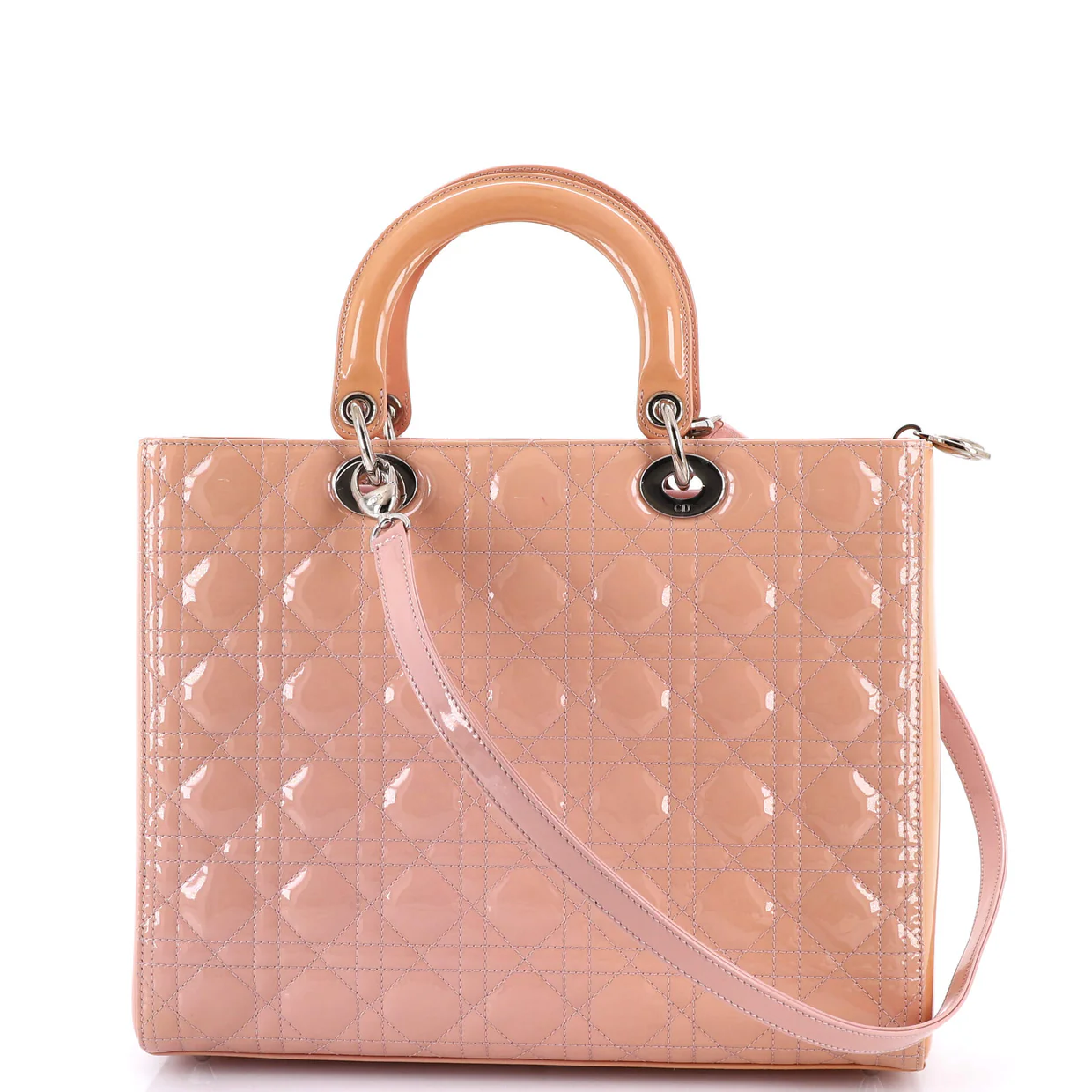 Lady Dior Bag Cannage Quilt Patent Large - Deep Luxury