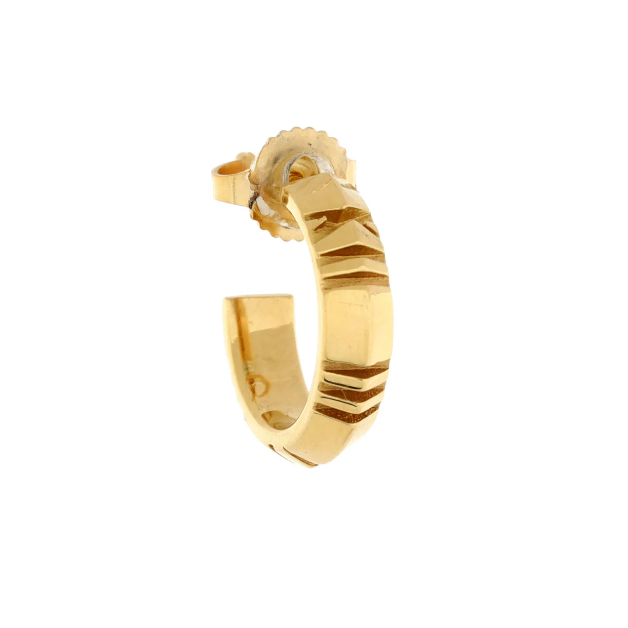 Atlas X Hoop Earrings 18K Yellow Gold Small - Deep Luxury