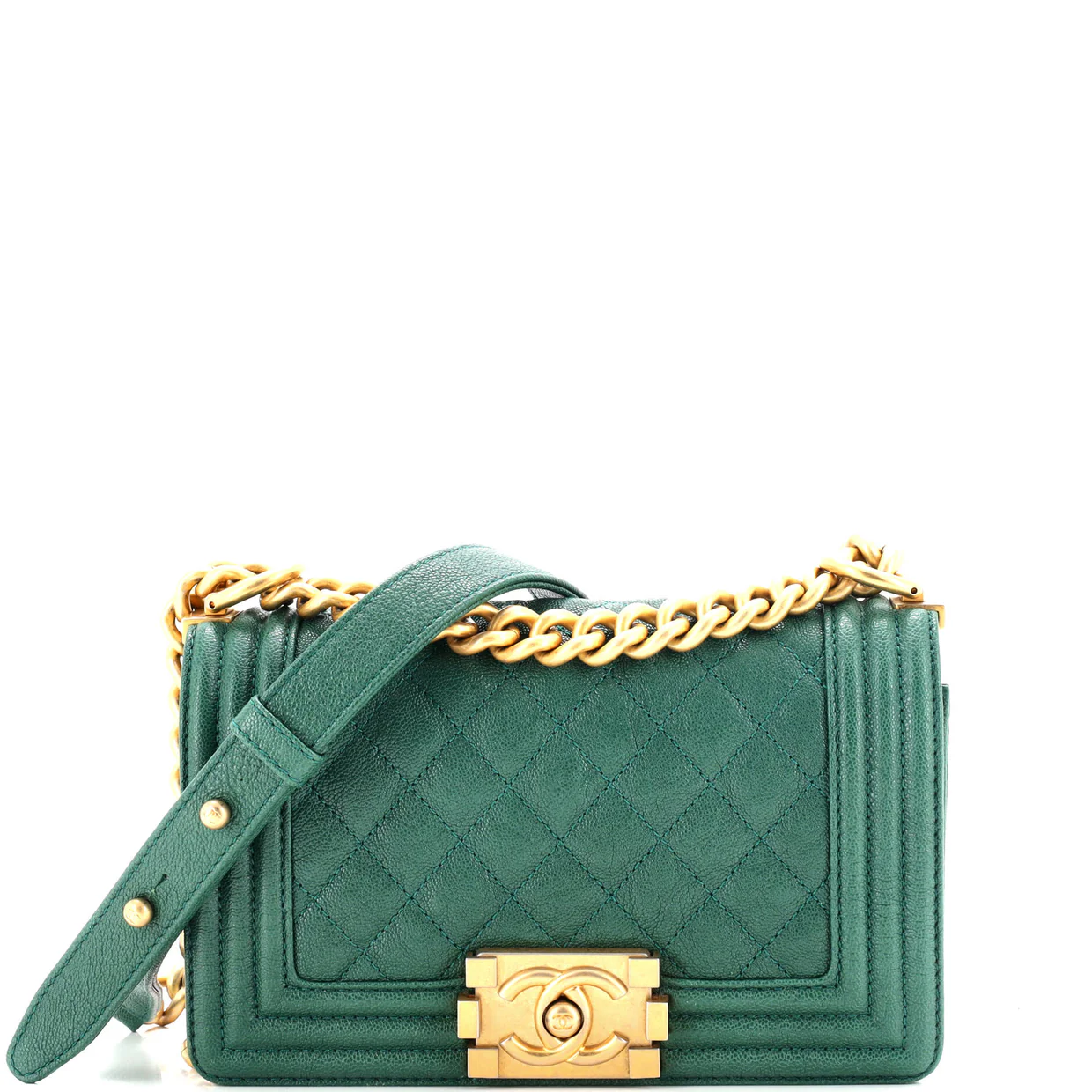 Boy Flap Bag Quilted Caviar Small - Deep Luxury