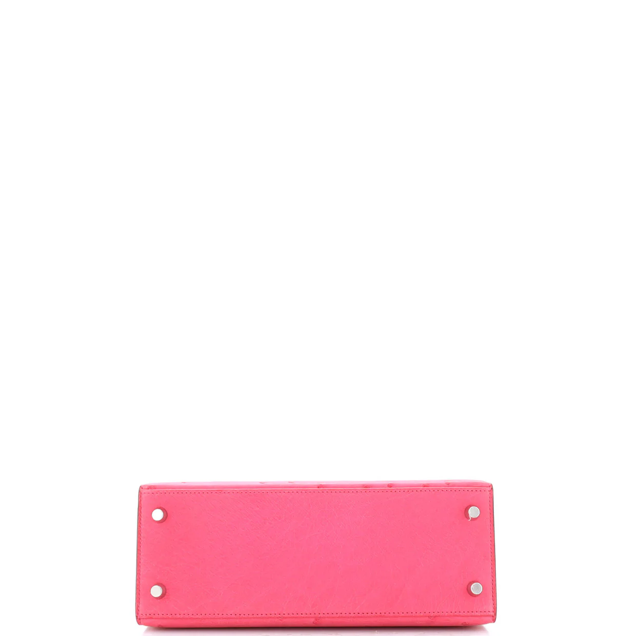 Kelly Handbag Rose Tyrien Ostrich with Palladium Hardware 25 - Deep Luxury