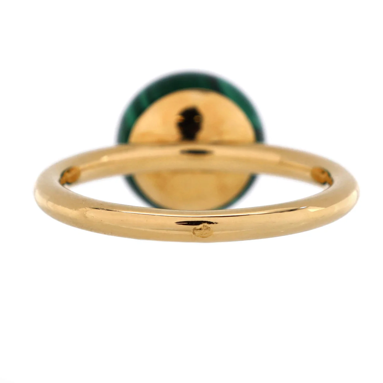 B Blossom Ring 18K Yellow Gold and 18K White Gold with Malachite and Diamonds - Deep Luxury