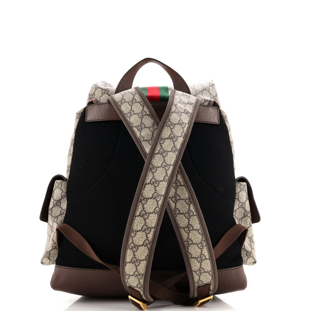 Ophidia Flap Backpack GG Coated Canvas Medium - Deep Luxury