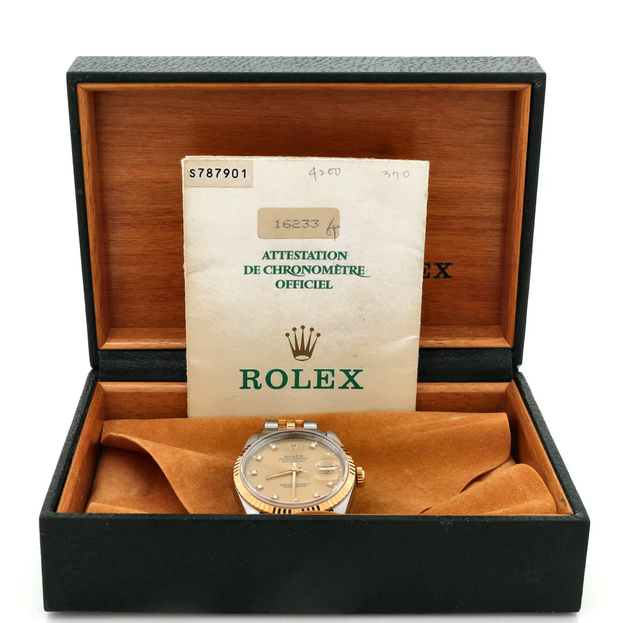 Oyster Perpetual Datejust Automatic Watch Stainless Steel and Yellow Gold with Diamond Markers 36 - Deep Luxury