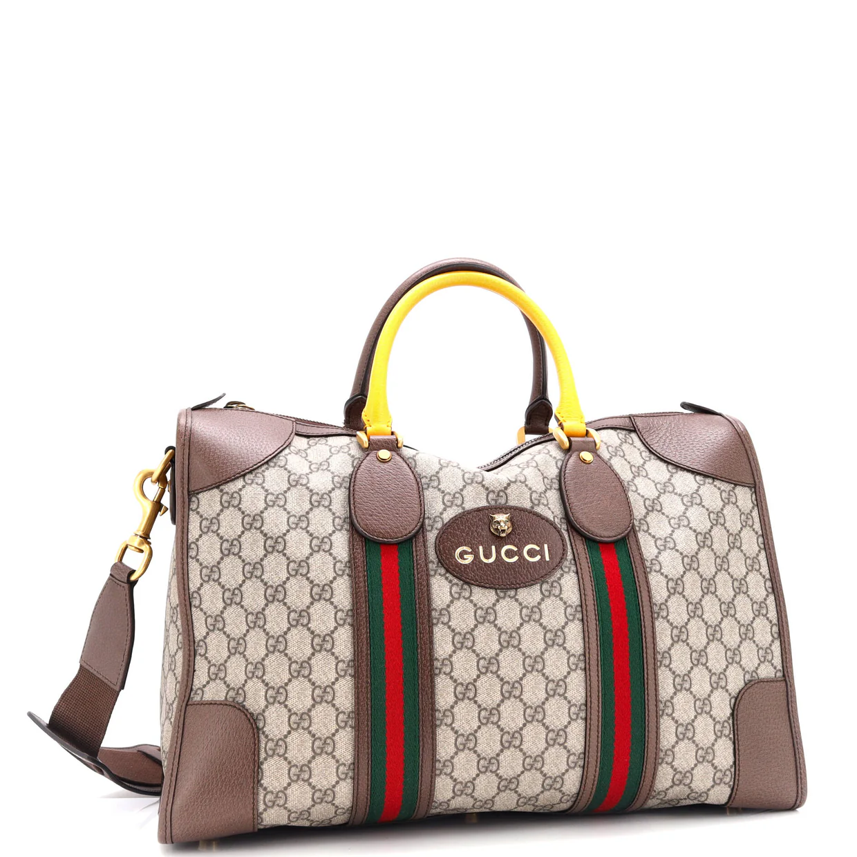 Neo Vintage Web Duffle Bag GG Coated Canvas Medium - Deep Luxury