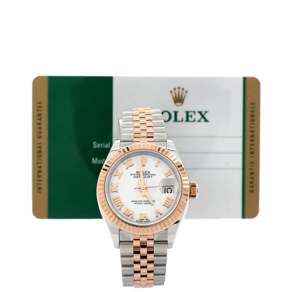 Oyster Perpetual Datejust Automatic Watch Stainless Steel and Rose Gold 28 - Deep Luxury