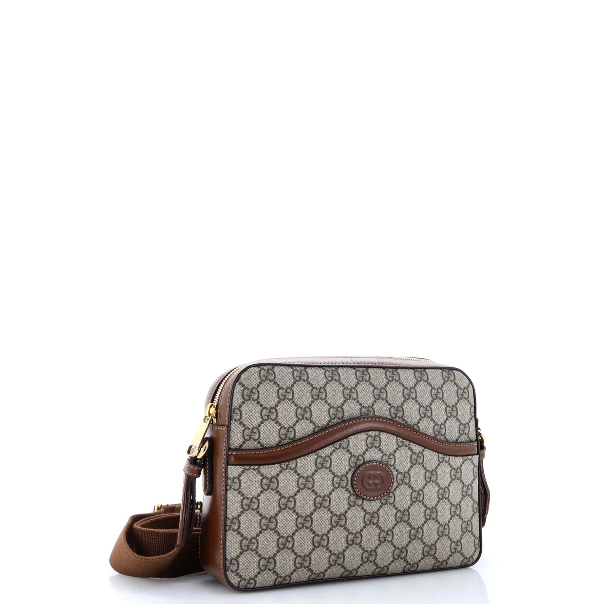 Interlocking G Messenger Camera Bag GG Coated Canvas - Deep Luxury