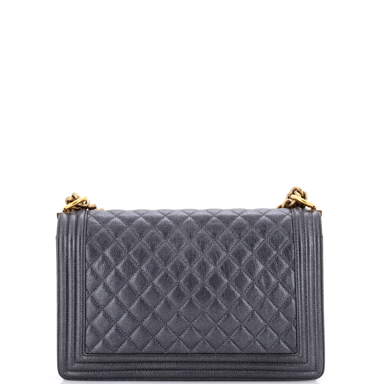 Boy Flap Bag Quilted Iridescent Caviar New Medium - Deep Luxury