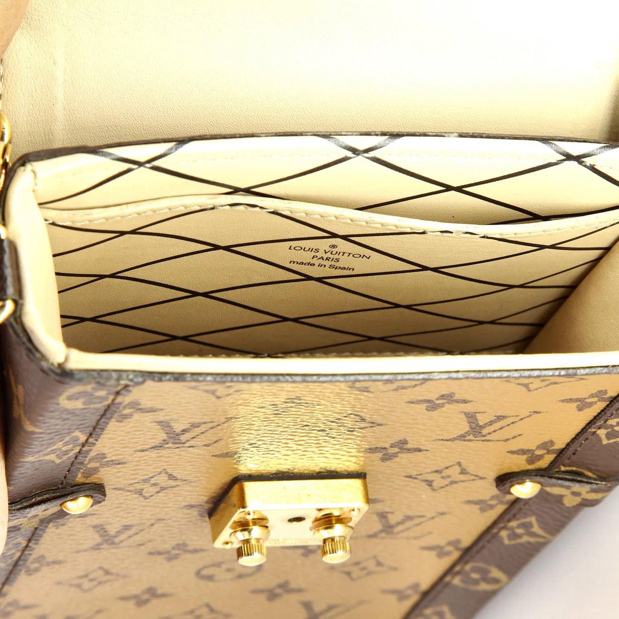 Vertical Trunk Pochette Reverse Monogram Canvas - Deep Luxury