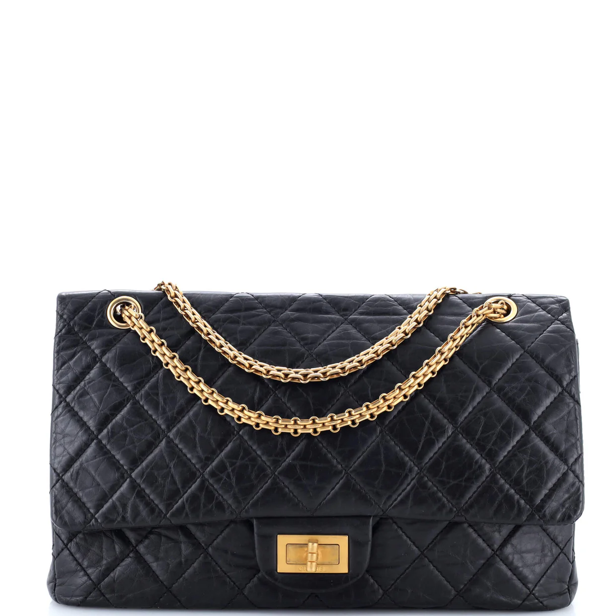 Reissue 2.55 Flap Bag Quilted Aged Calfskin 227 - Deep Luxury
