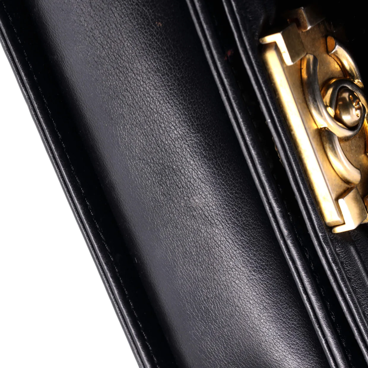 Top Handle Boy Flap Bag Fur Small - Deep Luxury