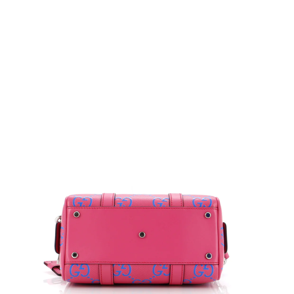 Duffle Bag GG Embossed Perforated Leather Mini - Deep Luxury