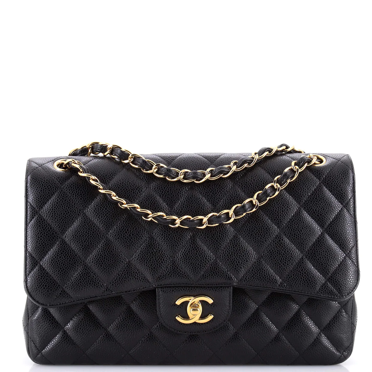 Classic Double Flap Bag Quilted Caviar Jumbo - Deep Luxury