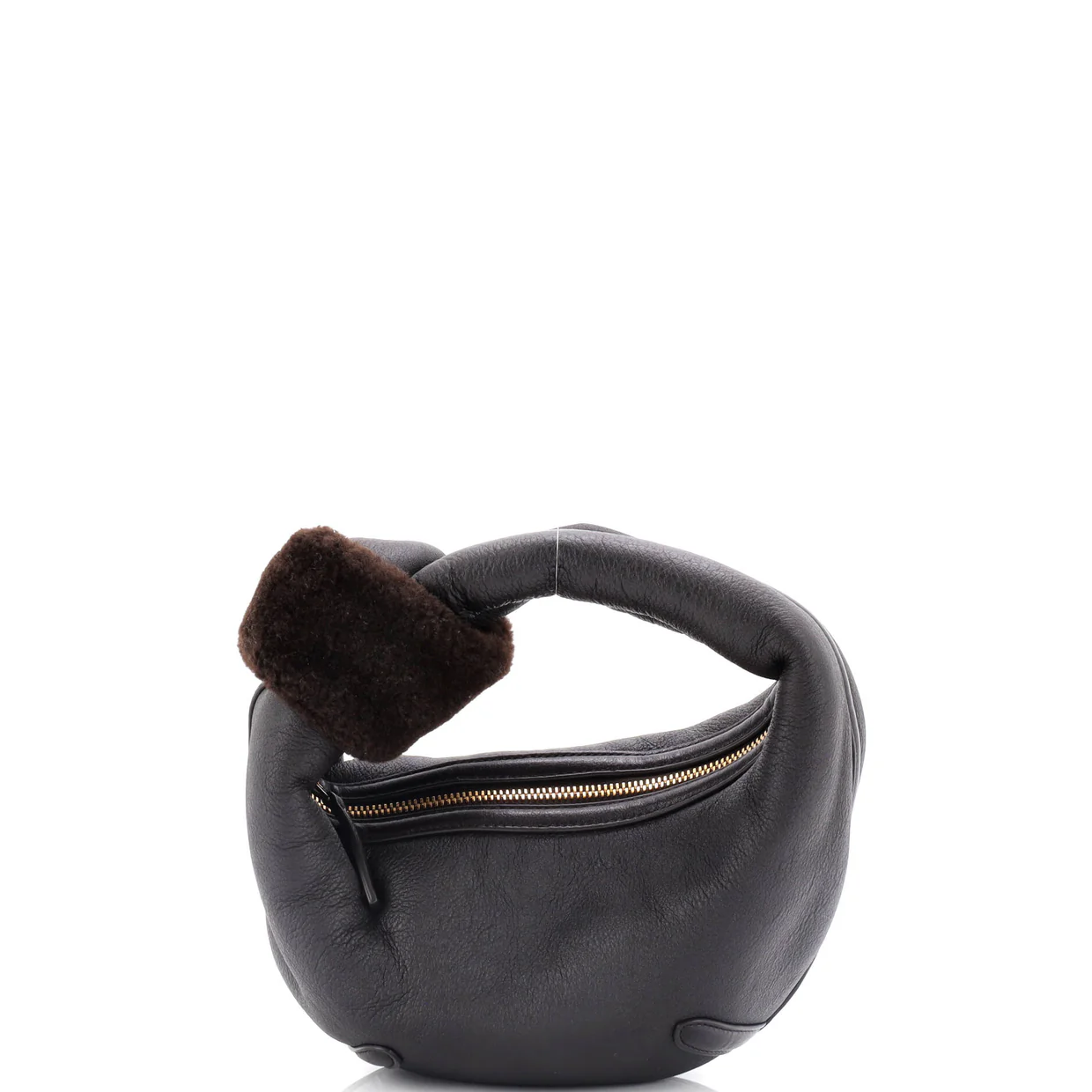 Aviator Jodie Hobo Leather with Shearling Mini - Deep Luxury