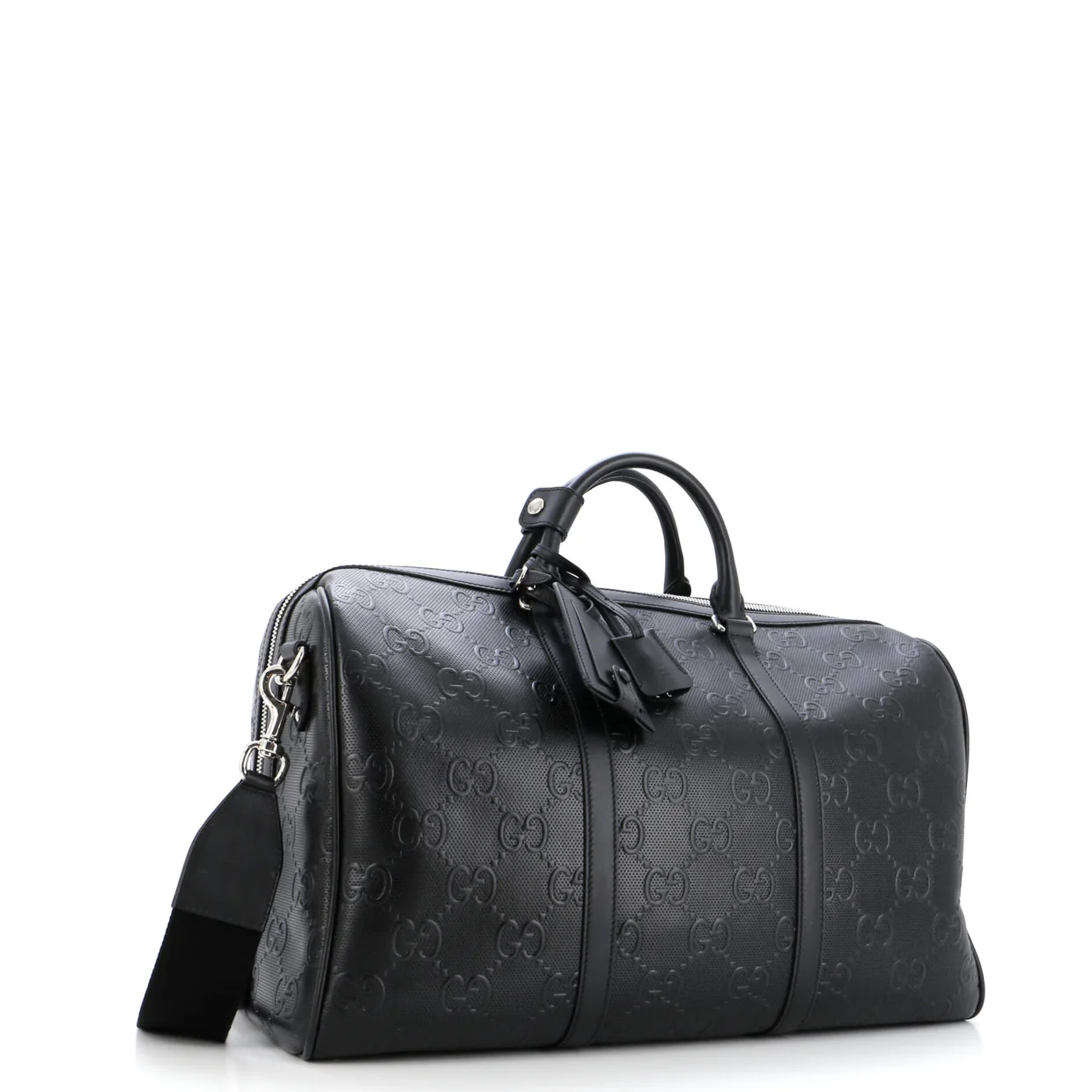 Convertible Duffle Bag GG Embossed Perforated Leather Large - Deep Luxury