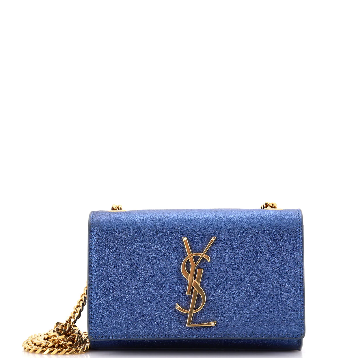 Classic Monogram Crossbody Bag Metallic Leather Small - Deep Luxury
