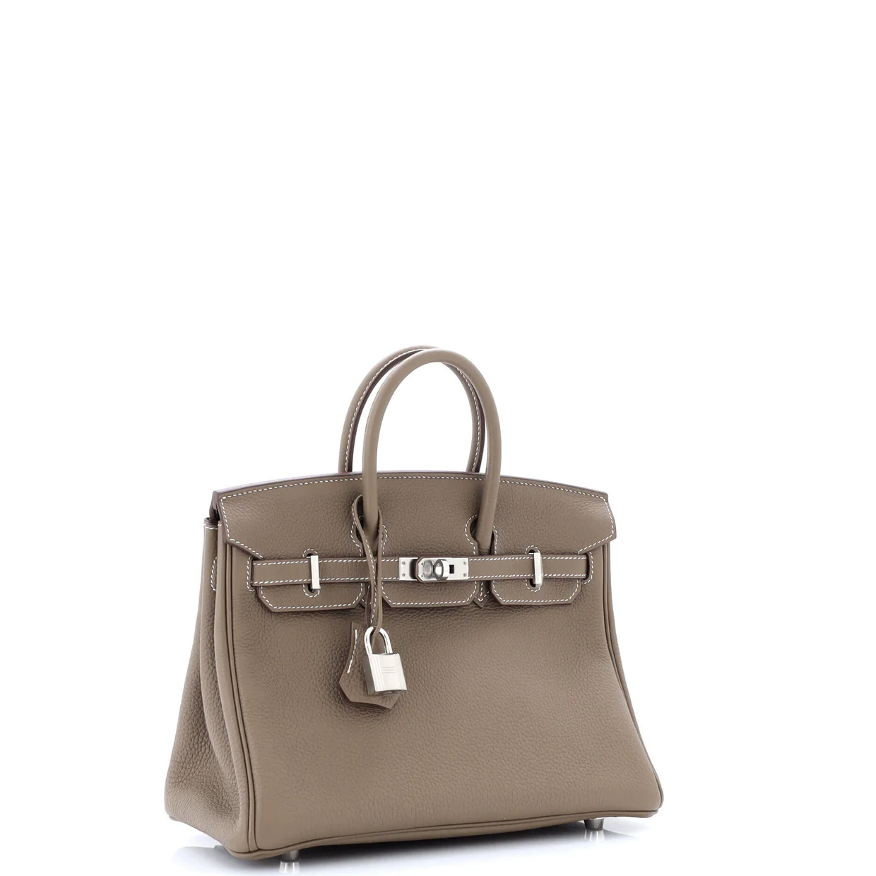 Birkin Handbag Grey Togo with Palladium Hardware 25 - Deep Luxury