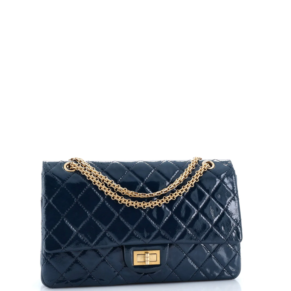 Reissue 2.55 Flap Bag Quilted Crinkled Patent 227 - Deep Luxury