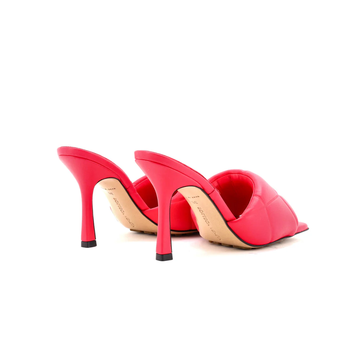 Women's The Padded Heeled Sandals Quilted Leather - Deep Luxury