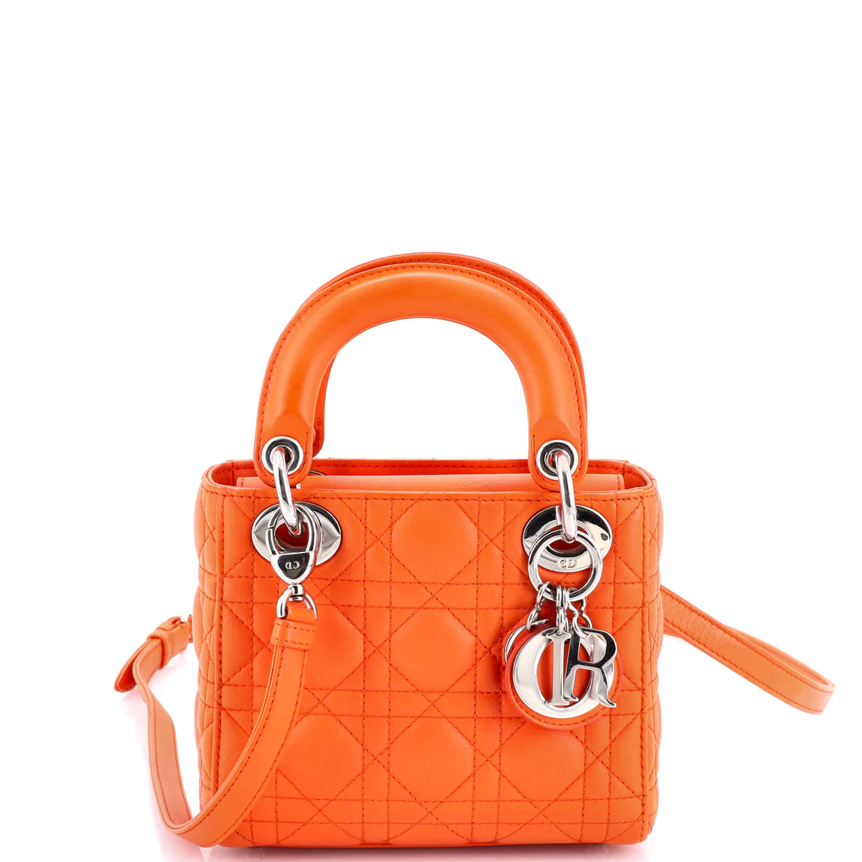 Lady Dior Bag Cannage Quilt Lambskin Mini - Deep Luxury