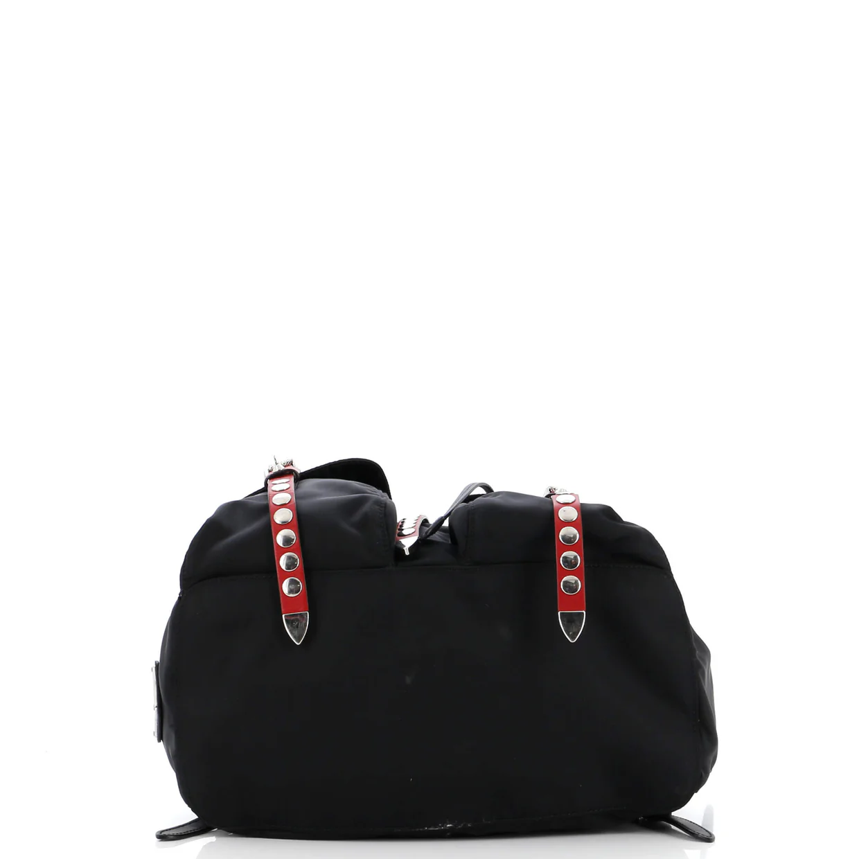 New Vela Backpack Tessuto with Studded Leather - Deep Luxury