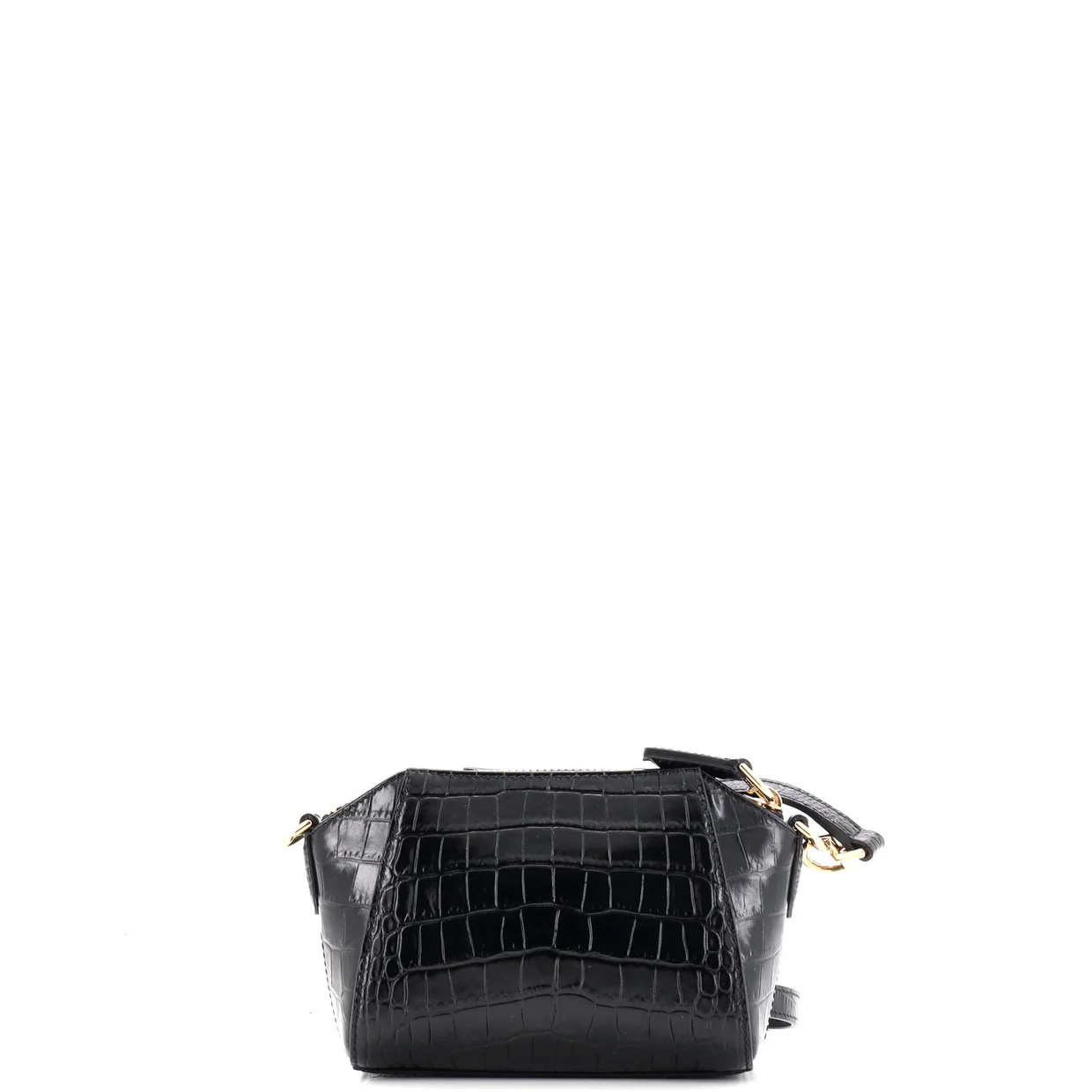 Antigona Crossbody Bag Crocodile Embossed Leather Nano - Deep Luxury