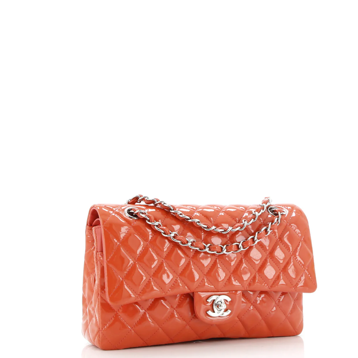 Classic Double Flap Bag Quilted Patent Medium - Deep Luxury