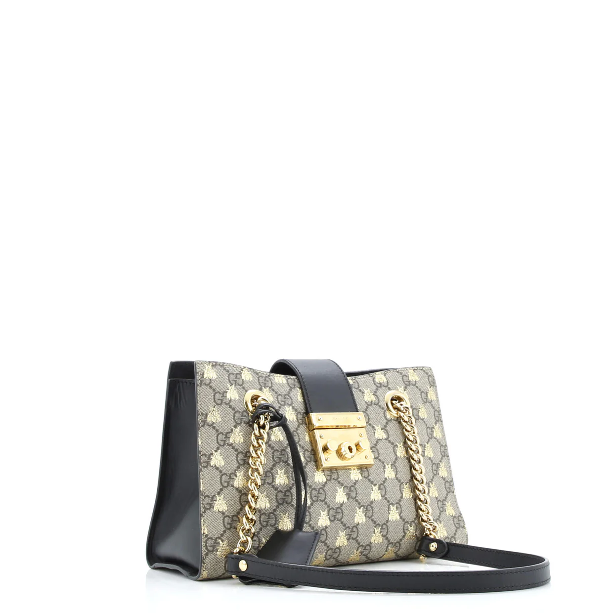 Padlock Chain Tote Printed GG Coated Canvas Small - Deep Luxury