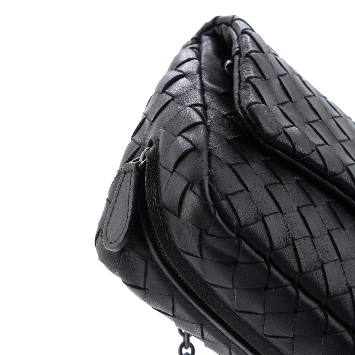 Expandable Chain Crossbody Bag Intrecciato Nappa Small - Deep Luxury