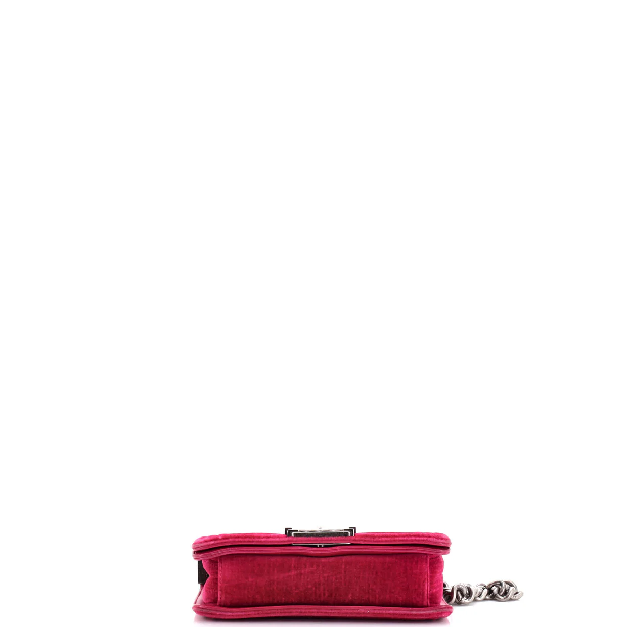 Boy Flap Bag Quilted Velvet Small - Deep Luxury