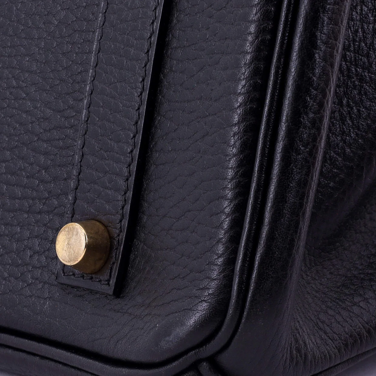 Birkin Handbag Noir Ardennes with Gold Hardware 35 - Deep Luxury