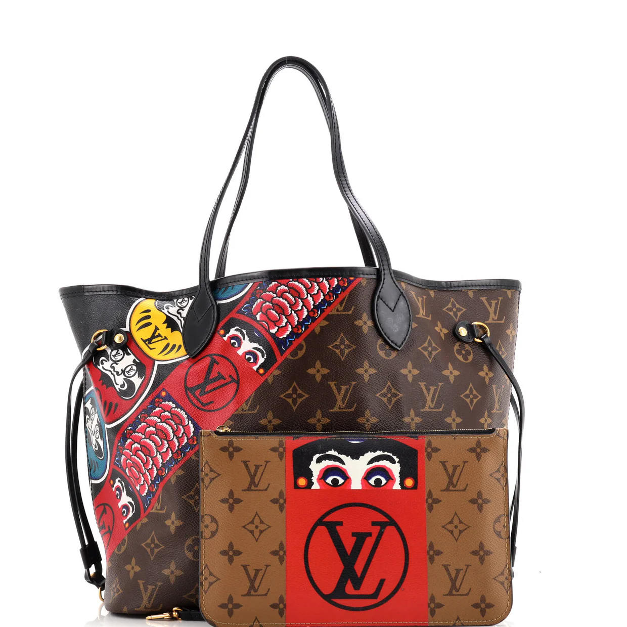Neverfull NM Tote Limited Edition Kabuki Monogram Canvas MM - Deep Luxury
